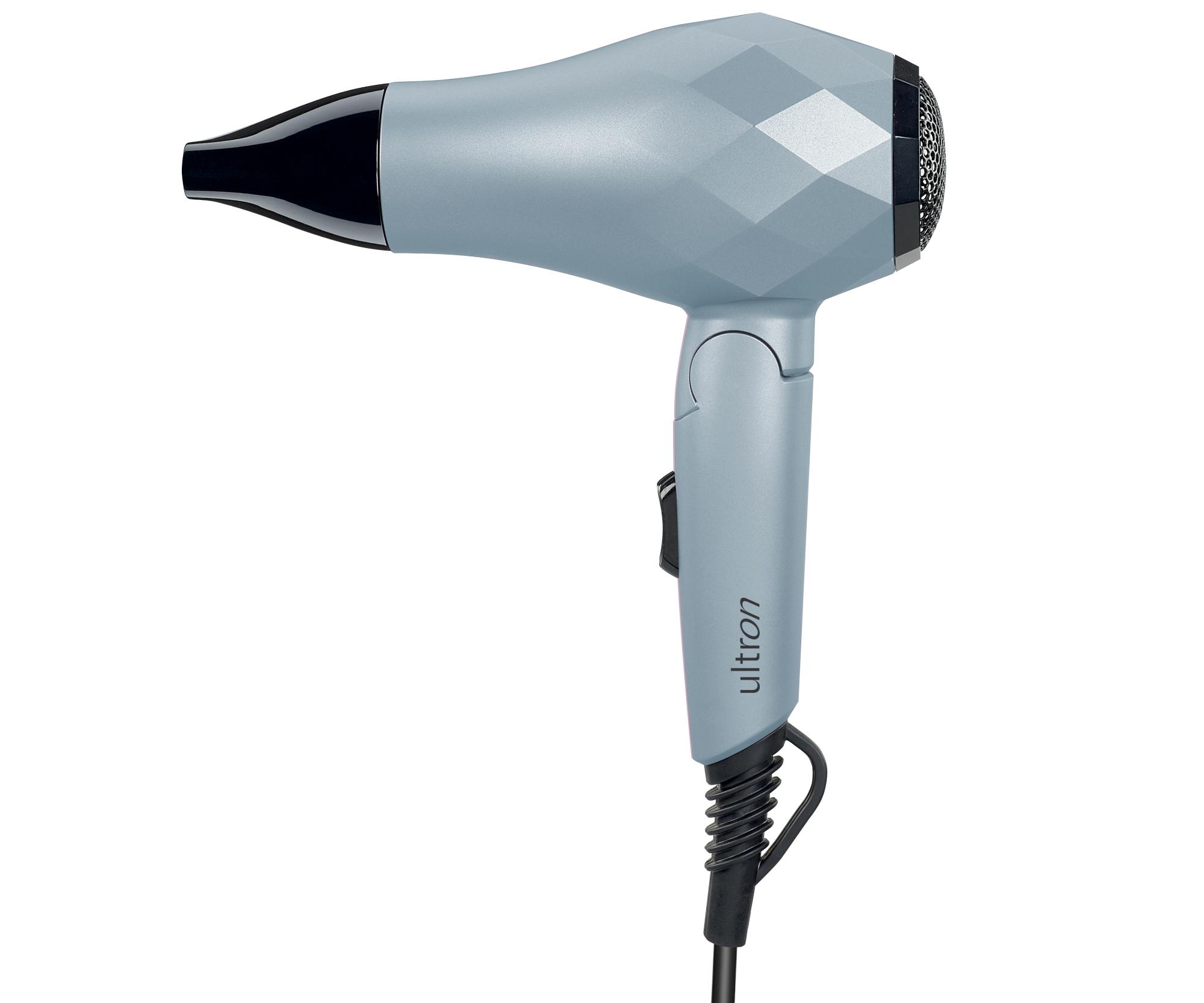 Cestovní fén na vlasy Ultron Mini Facette - modrý, 1000 W + dárek zdarma
