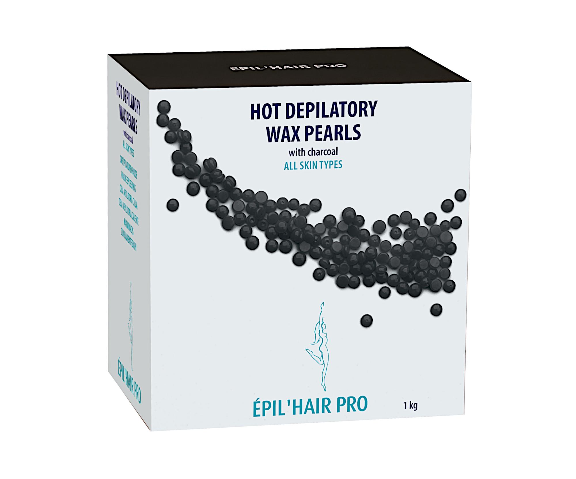 Depilační přírodní vosk pro všechny typy pokožky s dřevěným uhlím Sibel Pearls Charcoal - 1000 g (7410379) + dárek zdarma