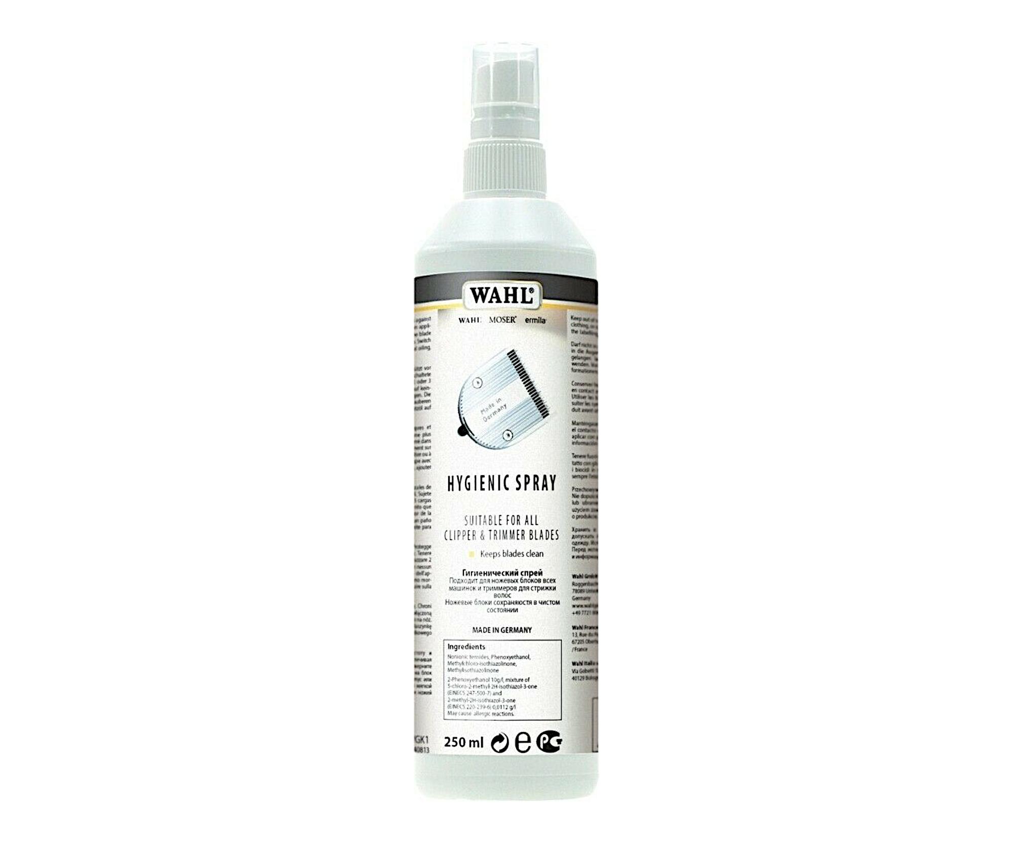 Čisticí  sprej na střihací hlavice Wahl Cleaning Spray 4005-7052 - 250 ml + dárek zdarma