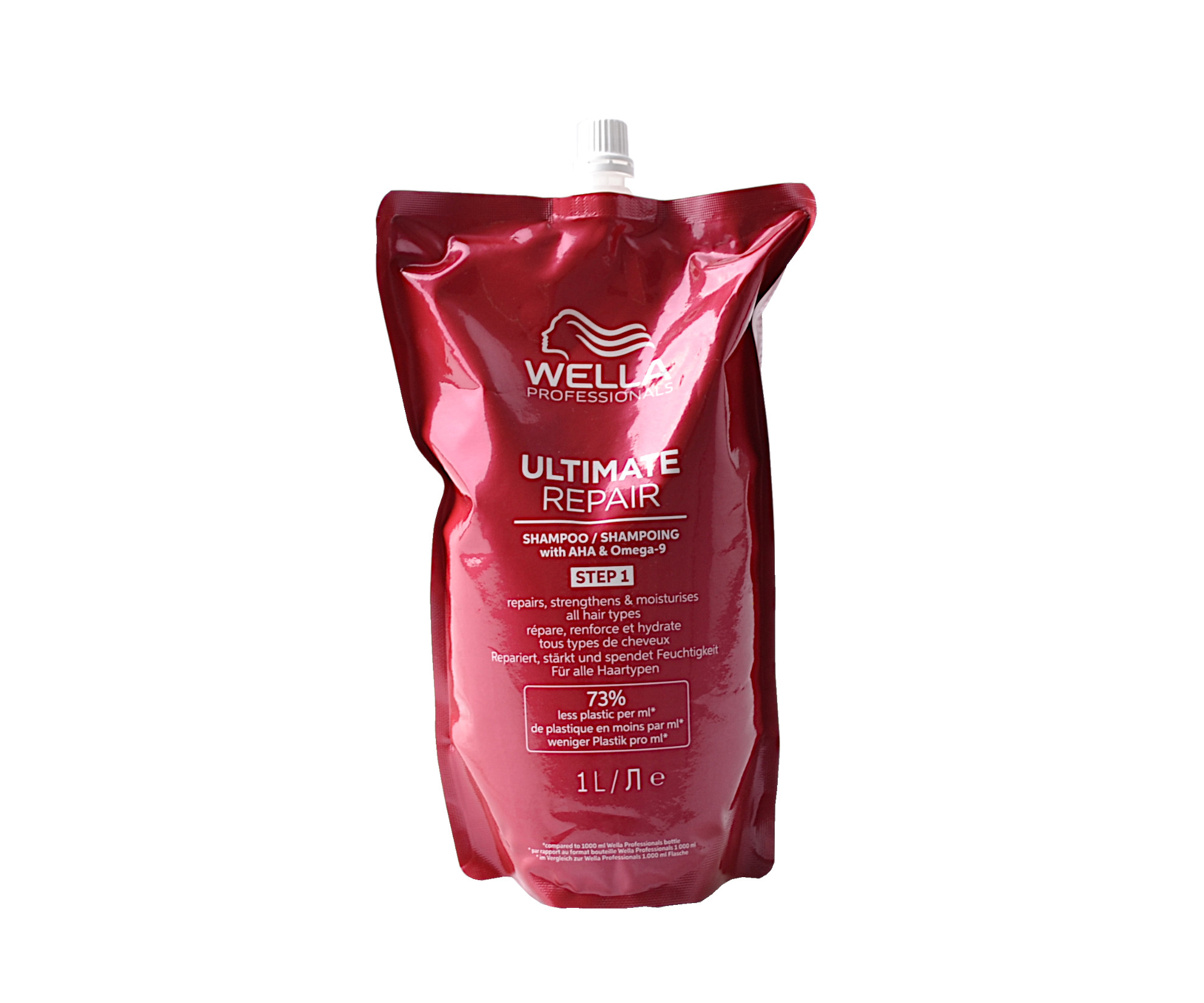 Posilující šampon pro poškozené vlasy Wella Professionals Ultimate Repair - 1000 ml, náhradní náplň (99350169549) + dárek zdarma