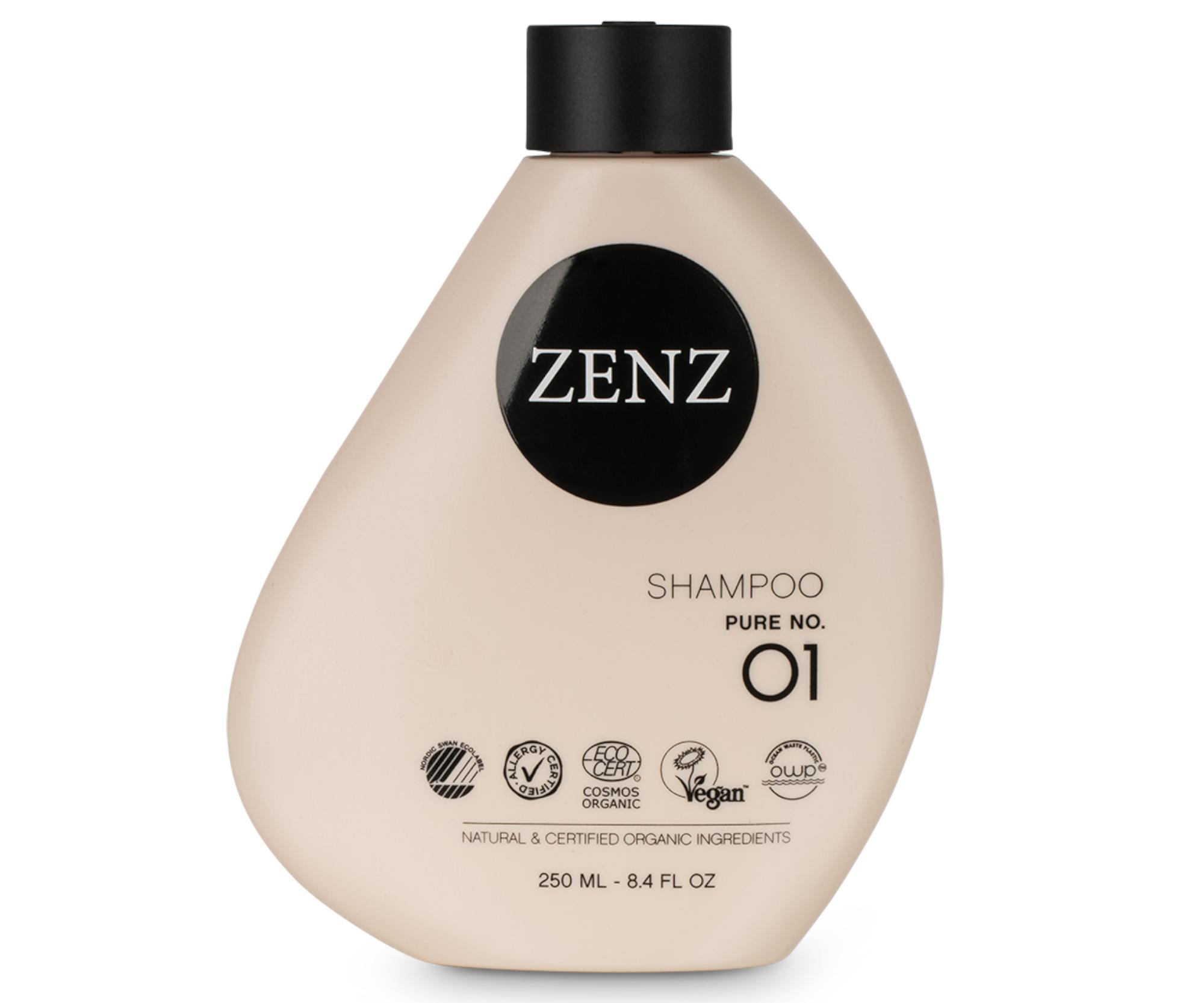 Jemný šampon pro všechny typy vlasů Zenz Shampoo Pure No. 01 - 250 ml + dárek zdarma