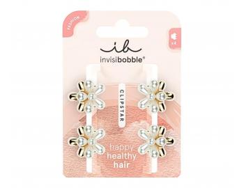 Skřipce do vlasů Invisibobble Clipstar Pearly Flower - 4 ks