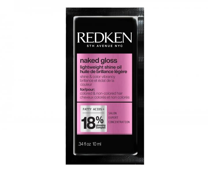 Lehký olej pro lesk a zářivou barvu vlasů Redken Acidic Color Gloss Naked Gloss - 10 ml (bonus)