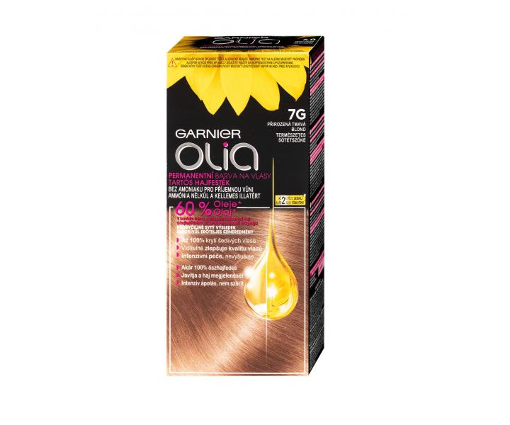 Permanentní olejová barva Garnier Olia 7G přirozeně tmavá blond