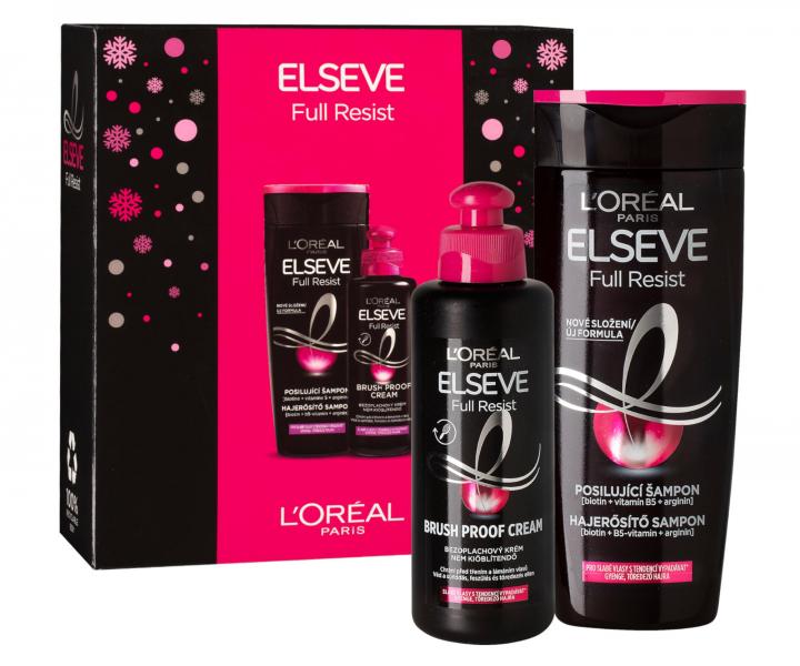 Sada pro slabé vlasy Loréal Paris Elseve Full Resist - šampon 250 ml + bezoplachový krém 200 ml