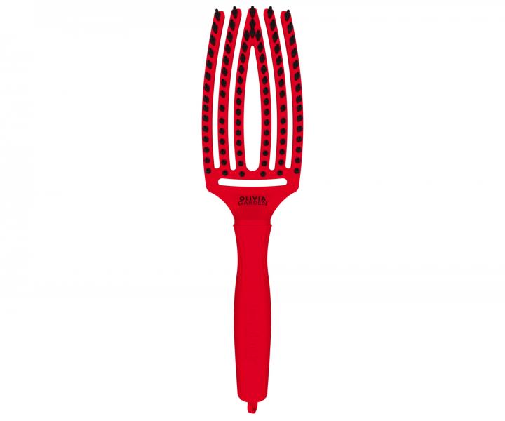 Kartáč Olivia Garden Fingerbrush Combo Medium - červený