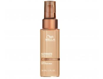 Bezoplachov� ml�ko s termoochranou pro jemn� vlasy Wella Professionals Ultimate Smooth 24/7 Silky Milk - 30 ml