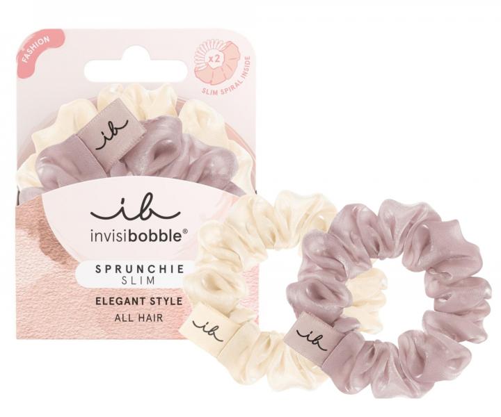 Ozdobné spirálové gumičky Invisibobble Sprunchie Slim - 2 kusy