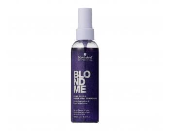 Neutralizan kondicionr ve spreji pro poslen blond vlas Schwarzkopf BlondMe Bond Repair Purple Spray Conditioner - 150 ml