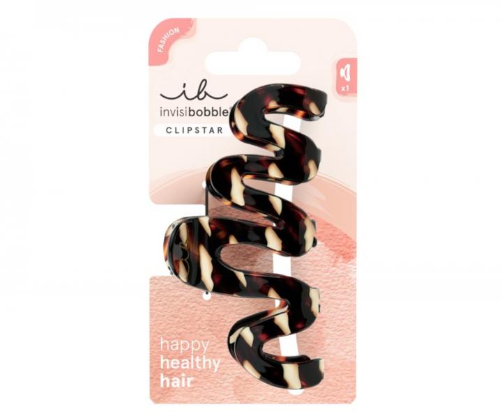 Velký skřipec do vlasů Invisibobble Clipstar L Cacao Cream - kakaově hnědý
