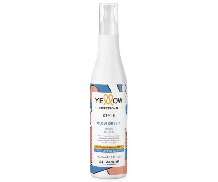 Termoochrann� hydrata�n� kr�m pro urychlen� vysou�en� vlas� Yellow Professional Style Blow Dryer - 250 ml