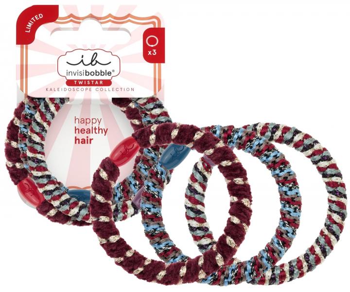 Ozdobn� gumi�ky do vlas� Invisibobble Twistar Kaleidoscope Joyspins - 3 ks