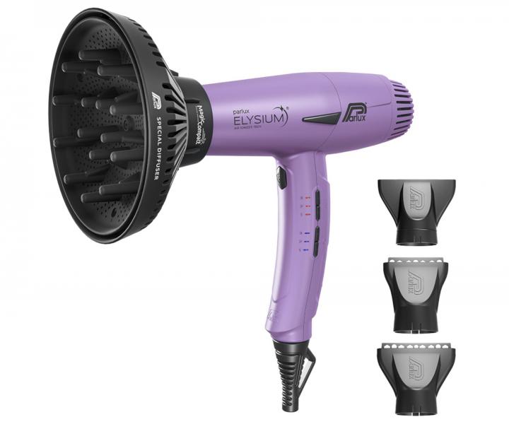 Profesionální fén na vlasy s difuzérem Parlux Elysium Lilac - 2300 W, světle fialový