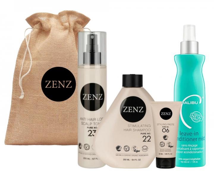 Drkov sada pro podporu rstu vlas Zenz Scalp + kondicionr Malibu C zdarma