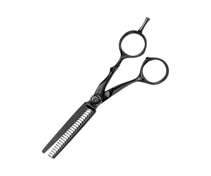Nůžky Tondeo Mythos Offset Wave - černé, 5,75 cm, 24 zubů
