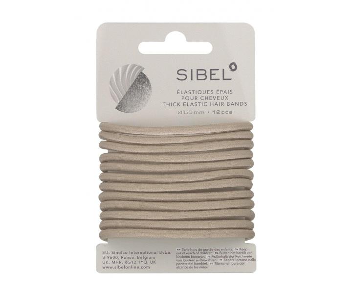 Siln� gumi�ky do vlas� Sibel - 50 mm, 12 ks