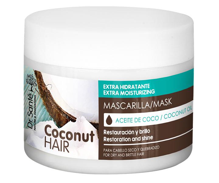 Hydratan maska pro kehk a such vlasy Dr. Sant Coconut - 300 ml