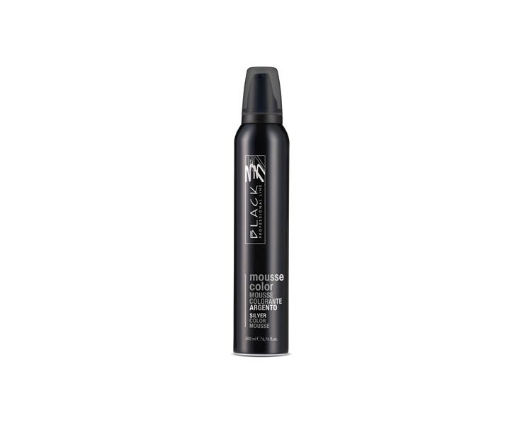 Barevn pnov tuidlo Black Mousse Color - 200 ml, stbrn