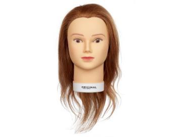 Cvičná hlava dámská s přírodními vlasy ISALINE, Original Best Buy - blond 15 - 40 cm