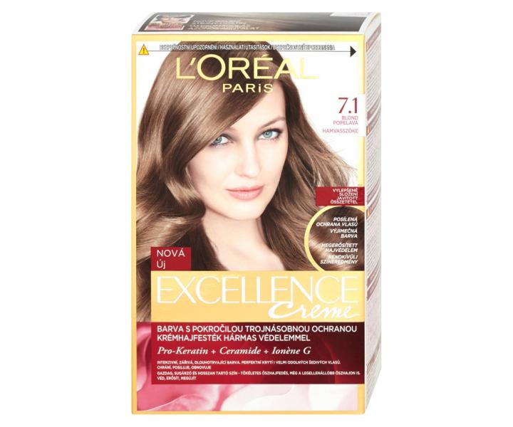 Permanentn barva Loral Excellence 7.1 blond popelav