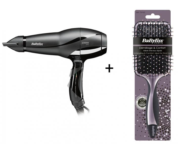 Fén na vlasy BaByliss Le Pro Express 6614DE + Široký plochý kartáč na vlasy BaByliss ZDARMA