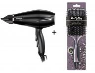 Fén na vlasy BaByliss 6604E Le Pro Light, černý + Široký plochý kartáč na vlasy BaByliss ZDARMA