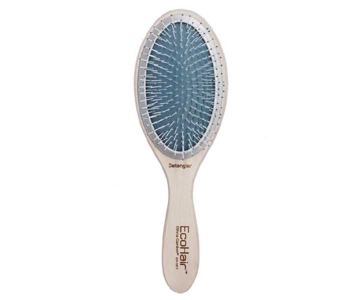 Bambusový oválný kartáč na vlasy Olivia Garden EcoHair Detangler EH-DET - světle hnědý