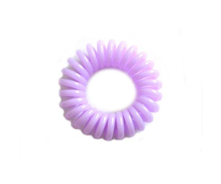 Spirlov plastov gumika do vlas pr.3,5 cm - svtle fialov