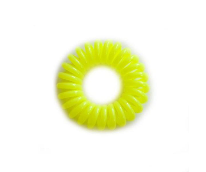 Spirlov plastov gumika do vlas pr.3,5 cm - neonov lut