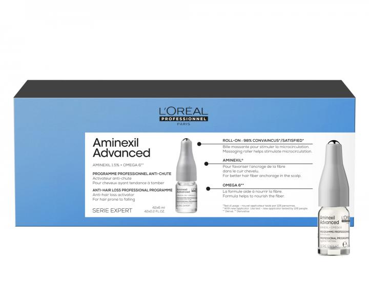 Intenzivní kúra proti padání vlasů Loréal Professionnel Aminexil Advanced Anti-Hair Loss - 42 x 6 ml