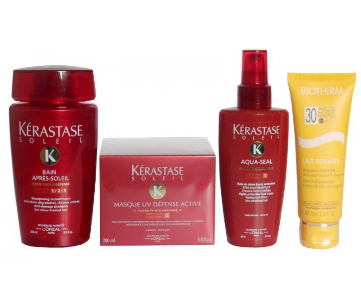 Kerastase Soleil - Sluneční sada 3 + opalovací mléko Biotherm 75 ml