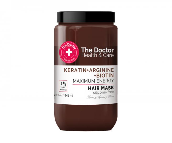 Energizujc maska pro slab a mastn vlasy The Doctor Keratin + Arginine + Biotin Mask