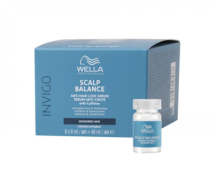Ampulky séra proti vypadávání vlasů Wella Professionals Invigo Scalp Balance - 8 x 6 ml