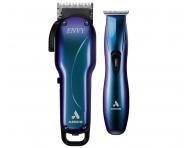 Profesionální set střihacího a konturovacího strojku Andis Envy Galaxy Combo Kit 561563 - perleťově modrý