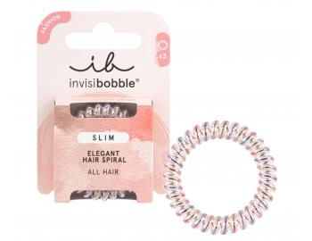 Tenk� spir�lov� gumi�ka do vlas� Invisibobble Slim Vanity Fairy - duhov�, 3 ks
