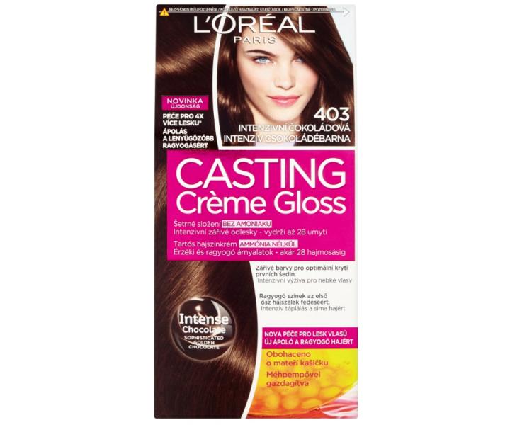 Přeliv bez amoniaku Loréal Casting Créme Gloss - 403 intenzivní čokoládová