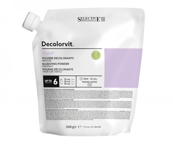 Zesvětlující pudr na odrosty Selective Professional Decolorvit Scalp 6 - 500 g