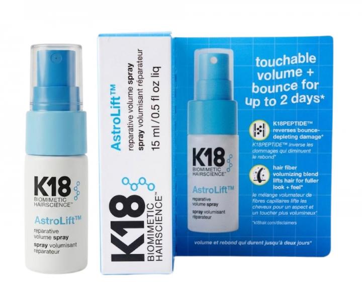 Sada pro ochranu a v��ivu vlas� K18 Damage Shield + lehk� sprej pro objem a obnovu vlas� AstroLift Volume Mist 15 ml zdarma