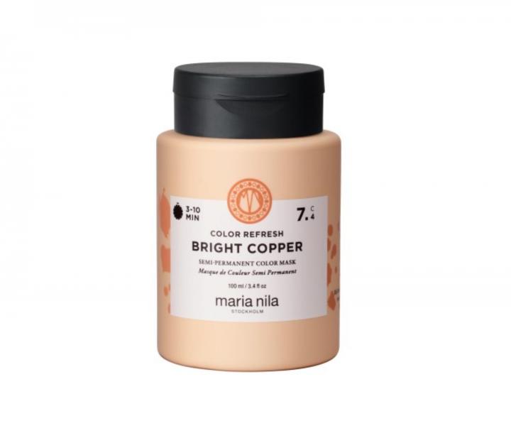 Maska pro o�iven� barvy vlas� Maria Nila Colour Refresh Bright Copper - m�d�n�, 100 ml