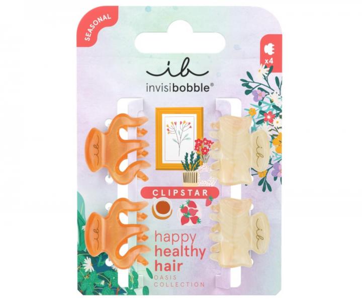 Skipce do vlas Invisibobble Clipstar Oasis Petit Citrus - 4 ks, oranov/bov