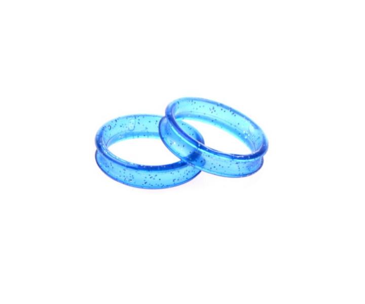 Gumov krouky na nky Detail - obvod 7,5 cm - modr, 2 ks