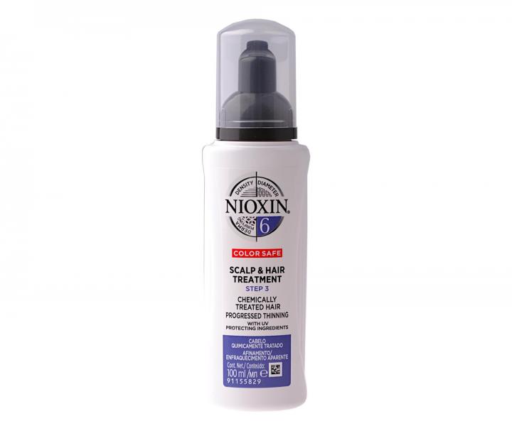 Bezoplachová péče pro silně řídnoucí chemicky ošetřené vlasy Nioxin System 6 Treatment - 100 ml
