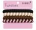 Ozdobn� gumi�ky do vlas� Sibel Twisties - b�ov�/hn�d�