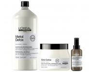 Sada pro barven� a po�kozen� vlasy Lor�al Professionnel Metal Detox + p��pravn� p��e Absolut Repair Molecular 100 ml zdarma