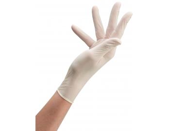 Latexové rukavice pro kadeřníky Sibel Clean All 100 ks - bílé velikosti L