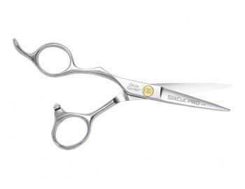 Kadeřnické nůžky pro leváky Olivia Garden SilkCut Pro 5" - stříbrné