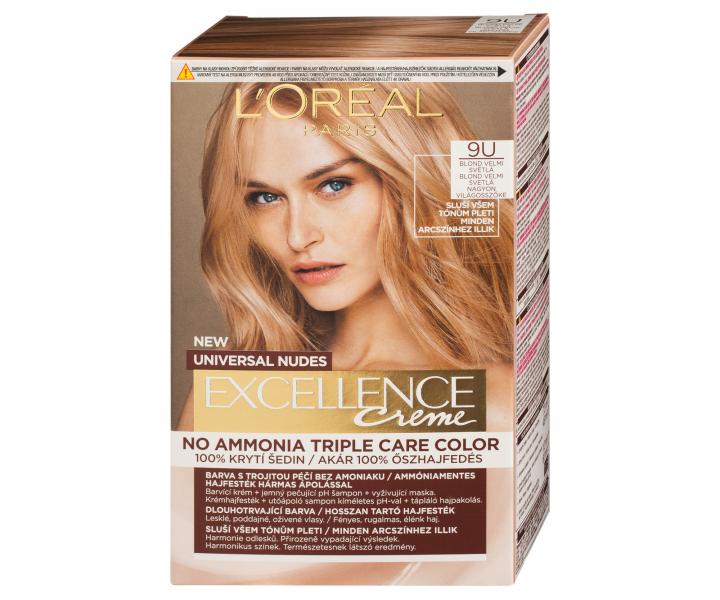 Permanentn barva Loral Excellence Universal Nudes 9U blond velmi svtl
