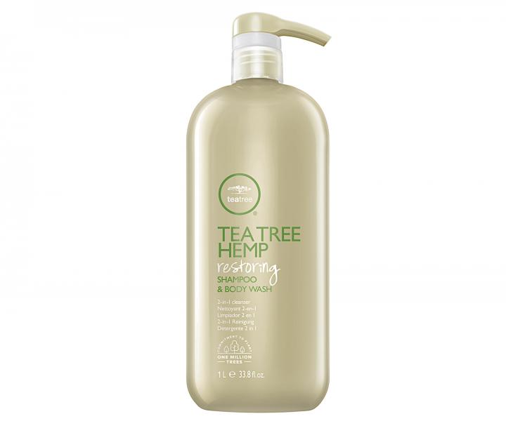 Regenerační šampon a sprchový gel s konopným olejem Paul Mitchell Tea Tree Hemp - 1000 ml