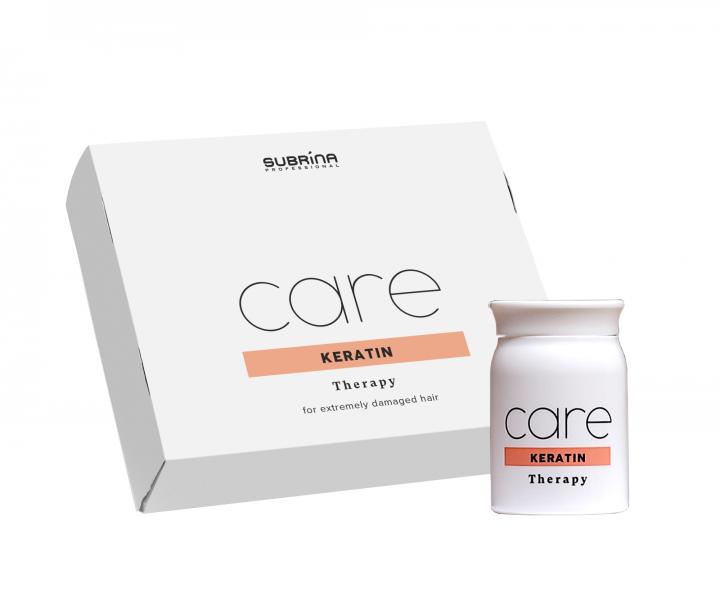 Ampulky pro extrémně poškozené vlasy Subrina Professional Care Keratin Therapy - 6 x 10 ml