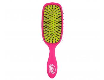Kartáč na rozčesávání vlasů s nylonovými a kančími štětinami Wet Brush Shine Enhancer - růžový